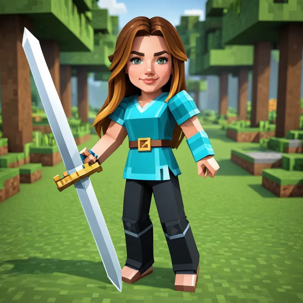 Minecraft with Sword and Subscribe! Avatar Maker