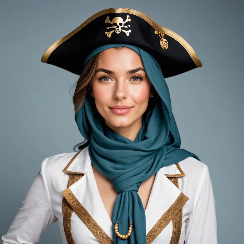 Pirate in Hijab and Hat Avatar Maker