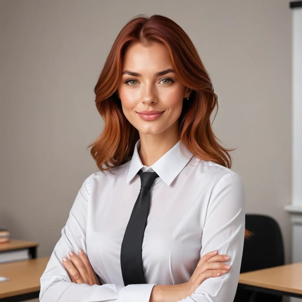 Red Haired Male Teacher Cartoon Avatar Maker