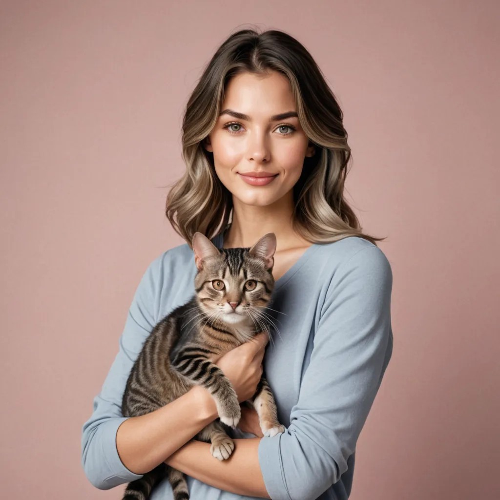 Holding a Grey and Black Tabby Cat Avatar Maker