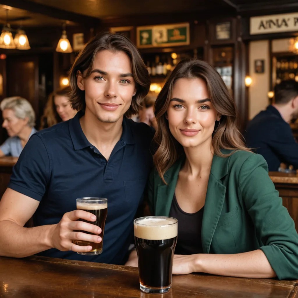 Irish Man Sat in Old Pub with a Pint of Stout Avatar Maker