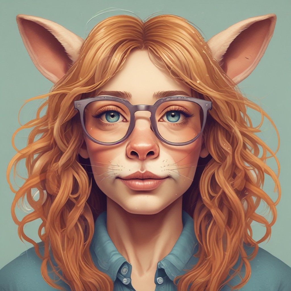 Rabbit with Glasses Avatar Maker