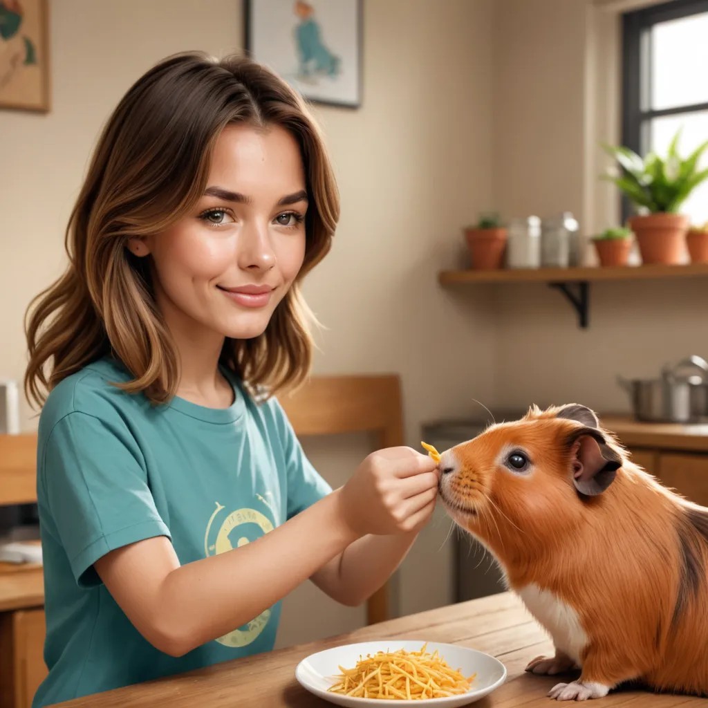 A Boy Feeds a Guinea Pig Avatar Maker