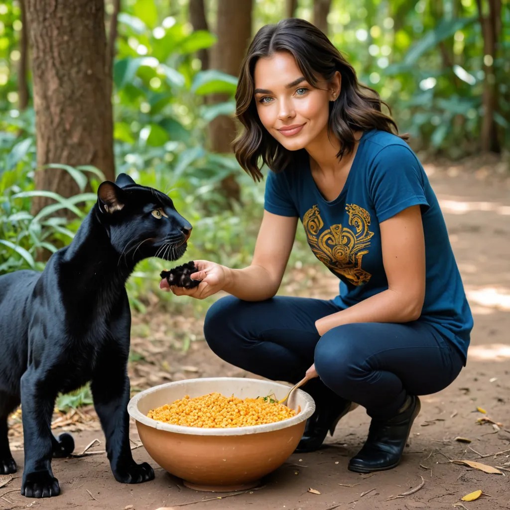 A Boy Feeds Panther Cubs Avatar Maker