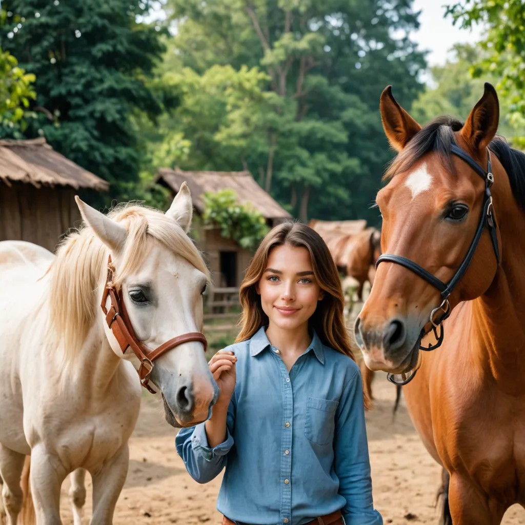 A Boy Feeds the Horses Avatar Maker