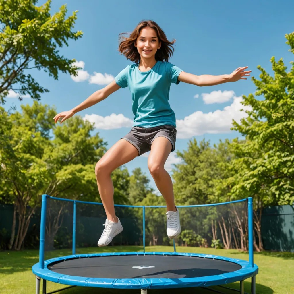 A Boy Jumps on a Trampoline Avatar Maker