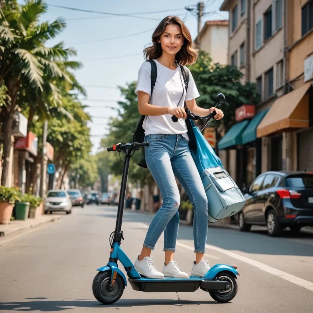 A Boy Rides an Electric Scooter Avatar Maker
