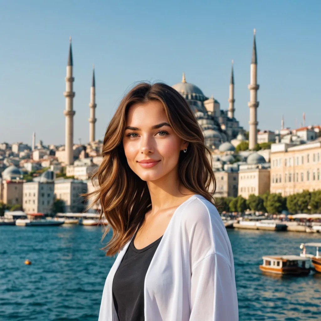 Girl on the Background Istanbul Avatar Maker