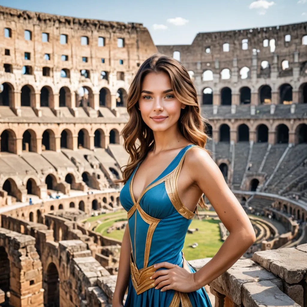 Girl on the Background of the Coliseum Avatar Maker