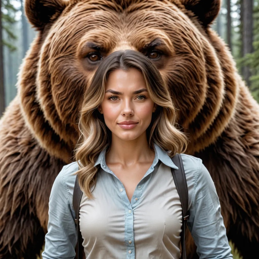Man Facing an Angry Grizzly Avatar Maker