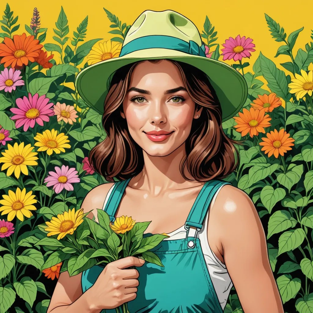 Pop Art The Gardener Woman Avatar Maker