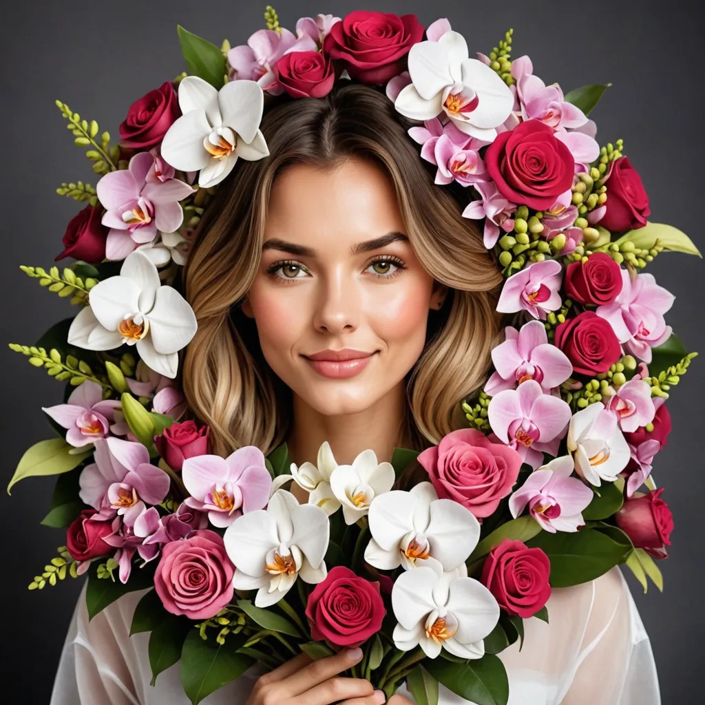 A Large Bouquet of Roses and Orchids Avatar Maker