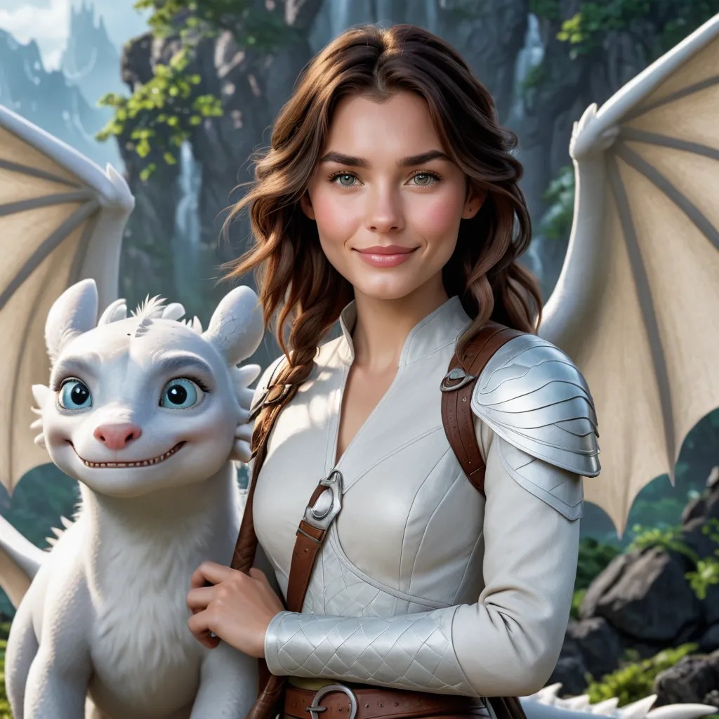 A Light Fury from How to Train Your Dragon: The Hidden World Avatar Maker