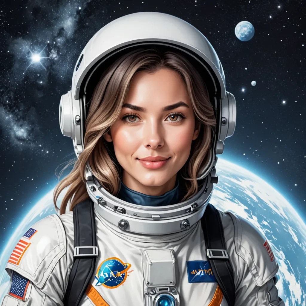 Astronaut with Helmet in Manga Style Avatar Maker