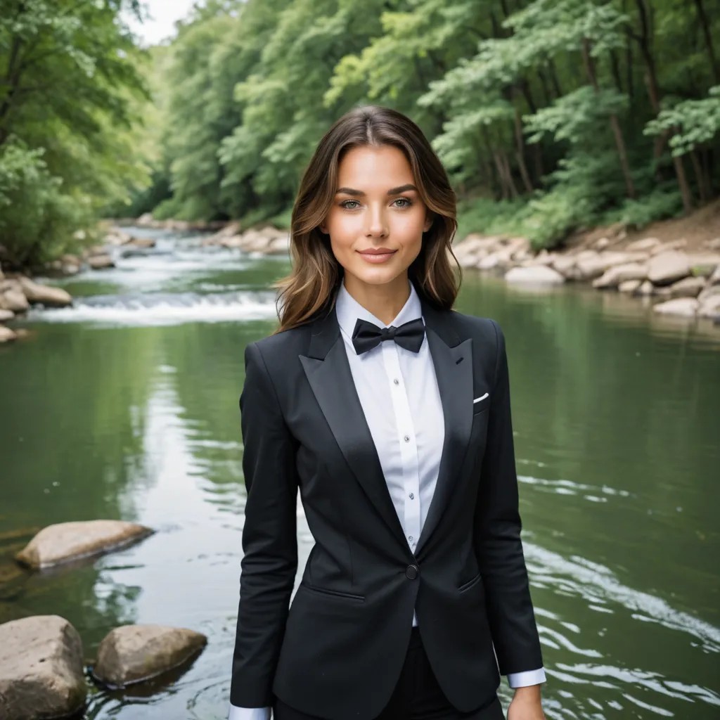 Girl in Tuxedo in River Avatar Maker