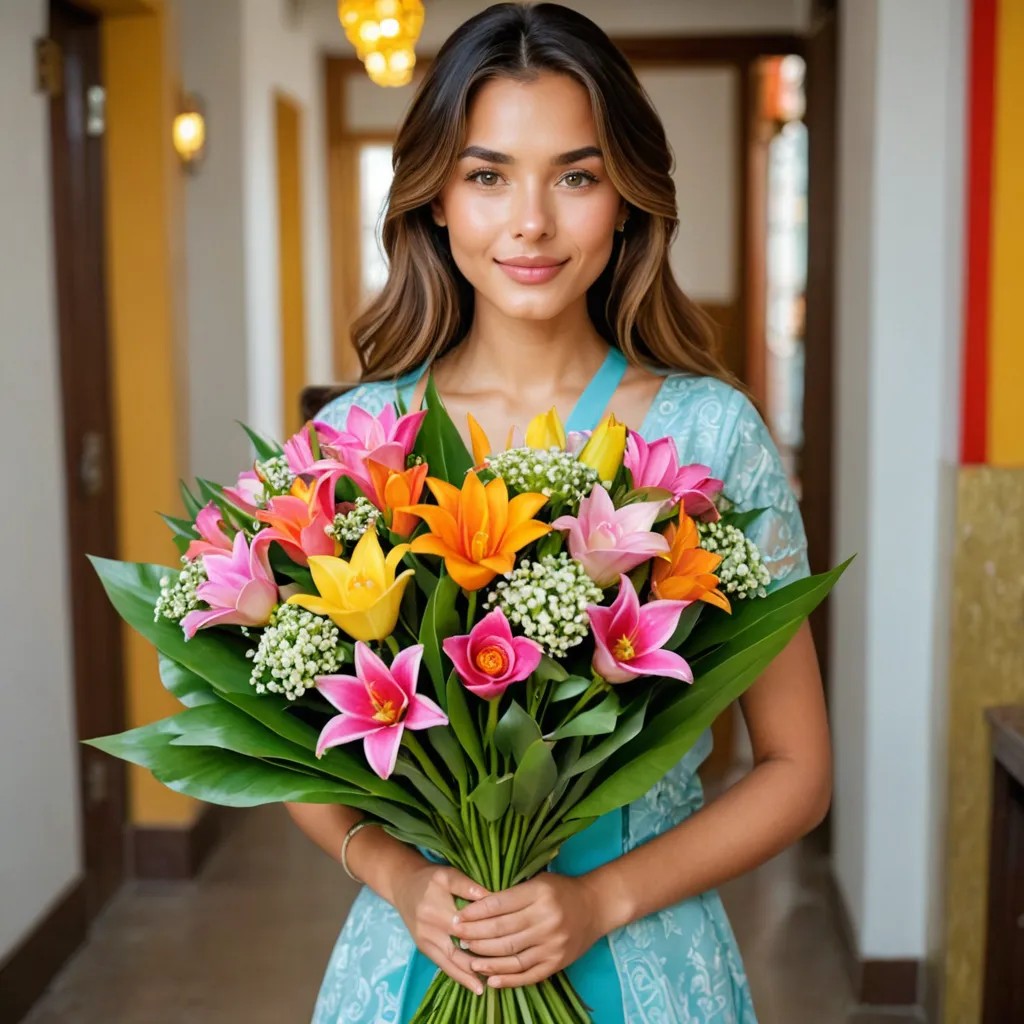 Holding a Bouquet of 100 Kala Avatar Maker
