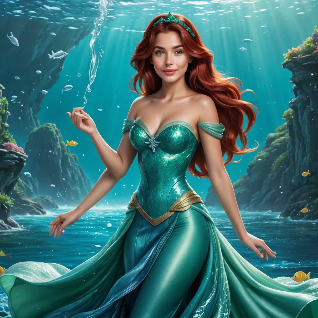 Lady Princess Ariel in Ocean Avatar Maker
