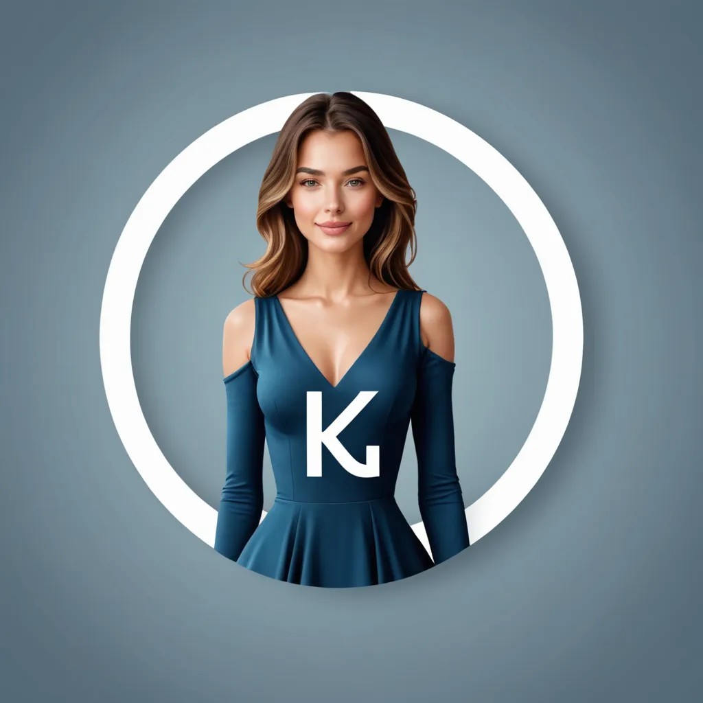 Logo with K and G in the Shape of a Modern Dress Avatar Maker