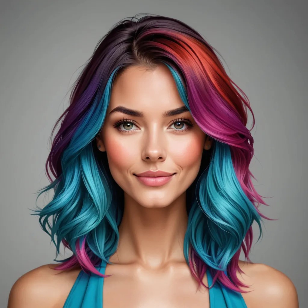 Peekaboo Color Hair Avatar Maker