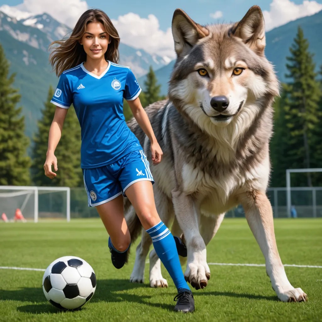 Playing Soccer With A Wolf Avatar Maker
