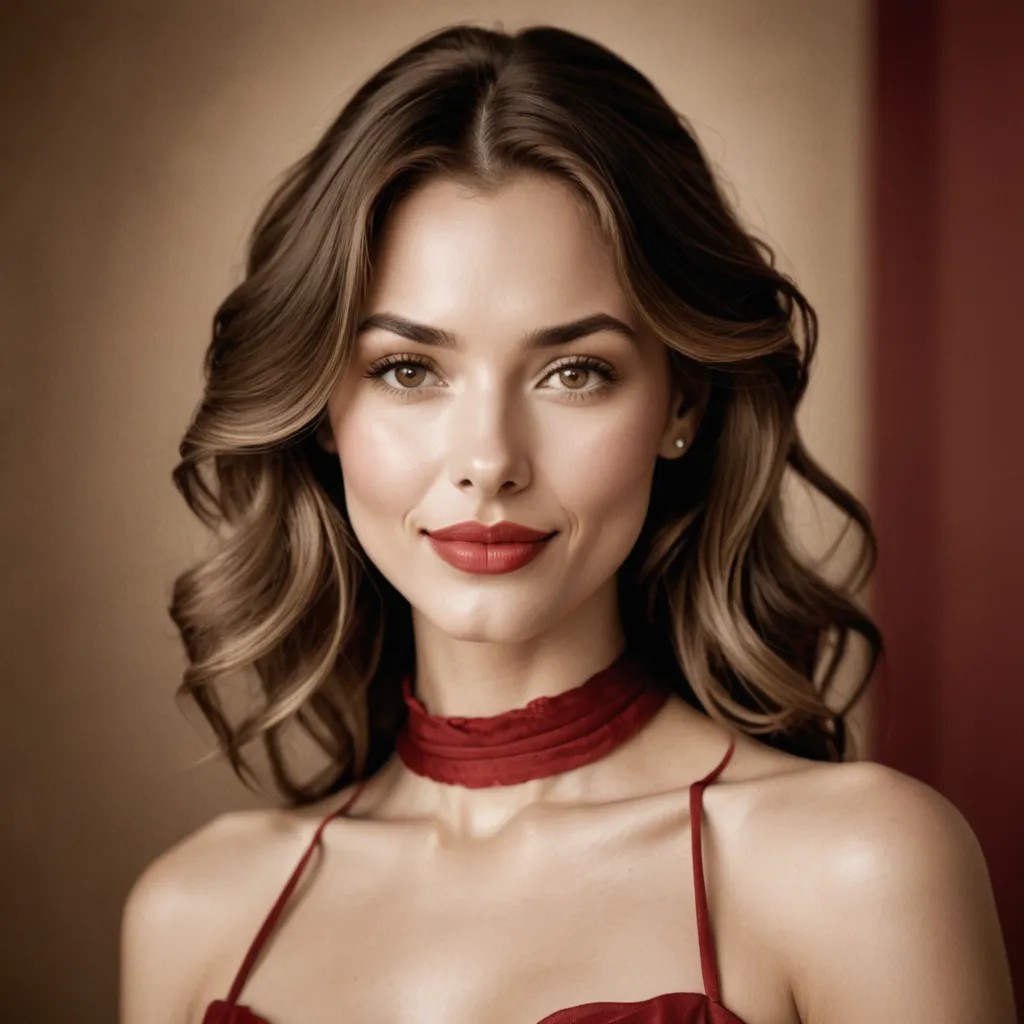 Sepia, Red Lipstick Avatar Maker