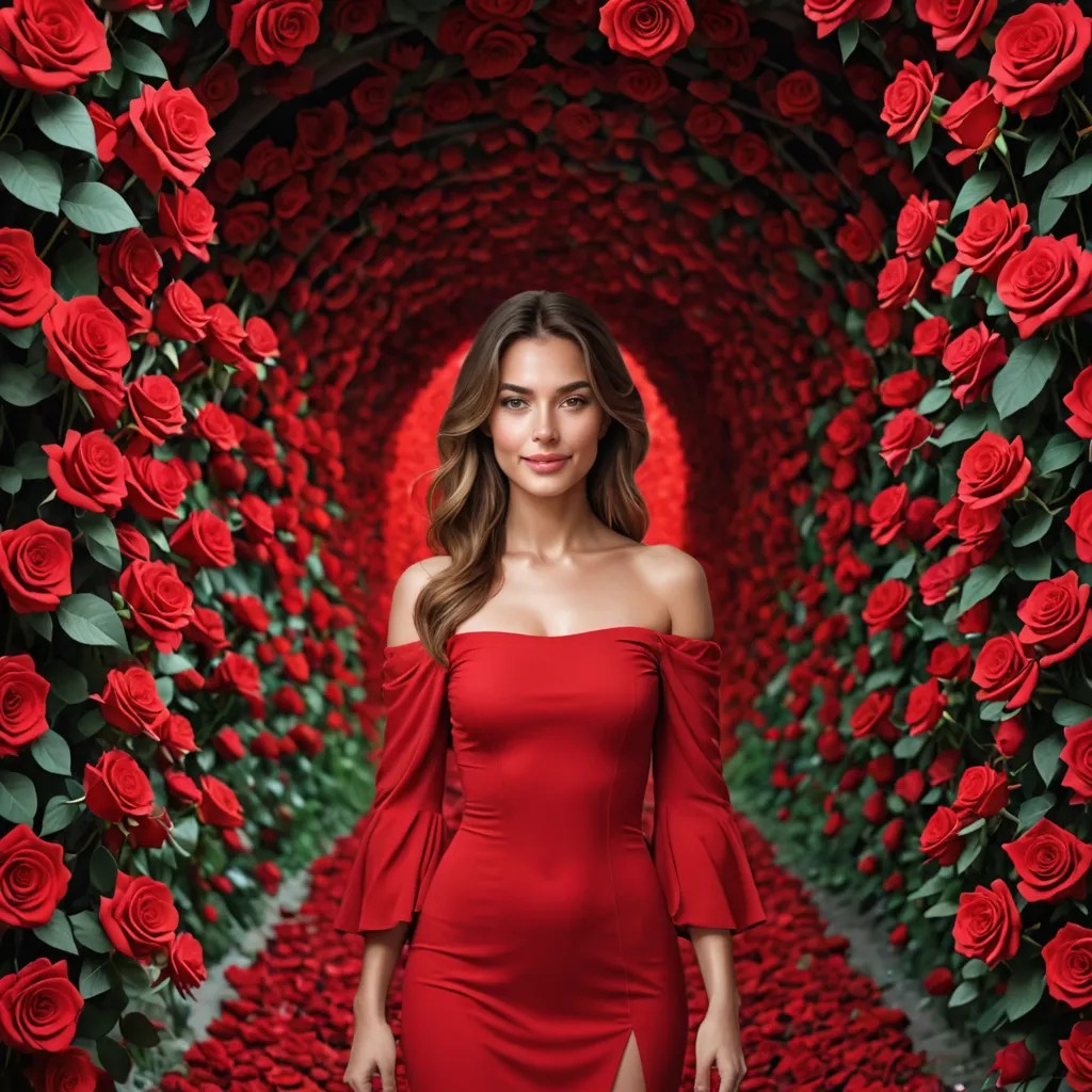 The Tunnel of Red Roses Avatar Maker