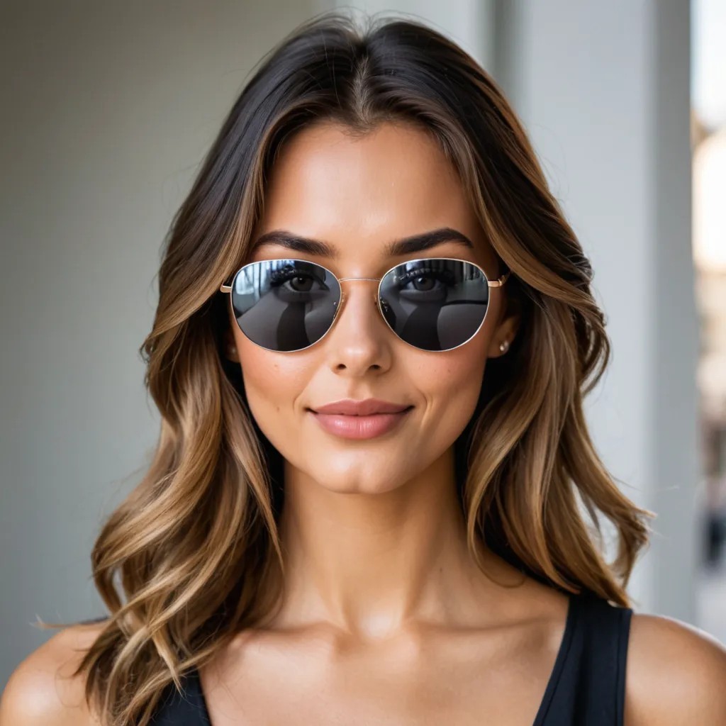 Woman with Black Mirrored Sunglasses Avatar Maker