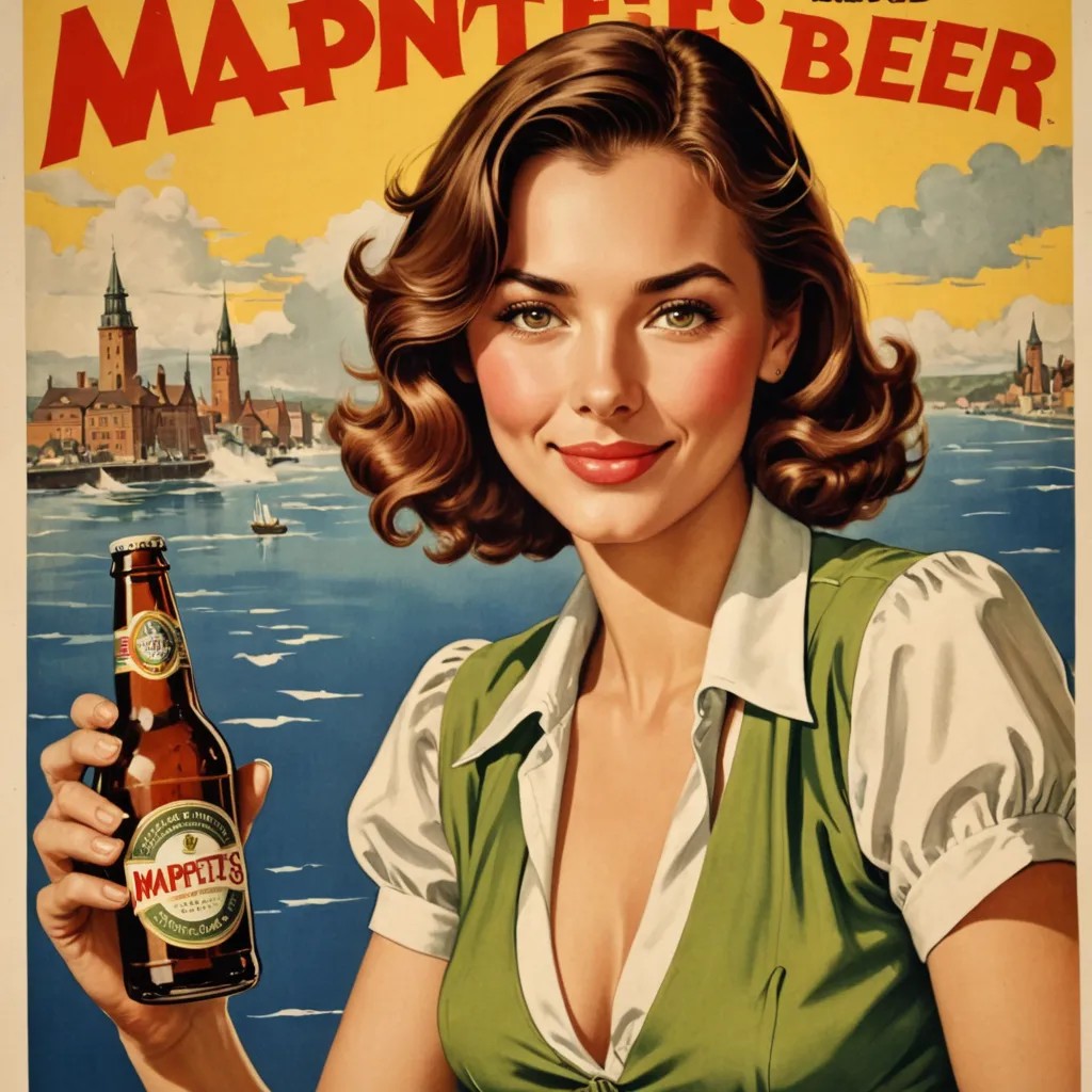 1940s Advert Poster for Mapnetts Beer Avatar Maker