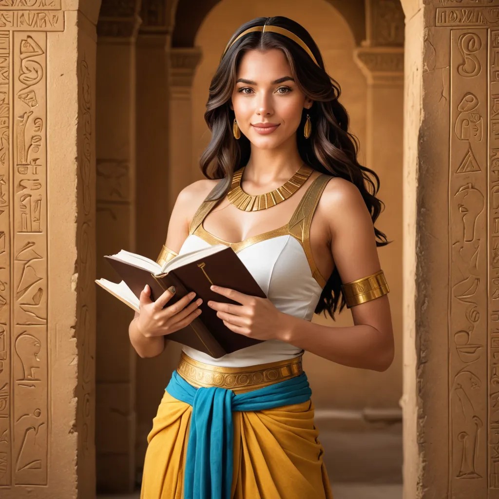 Pharaonic Writer Holding a Book Avatar Maker