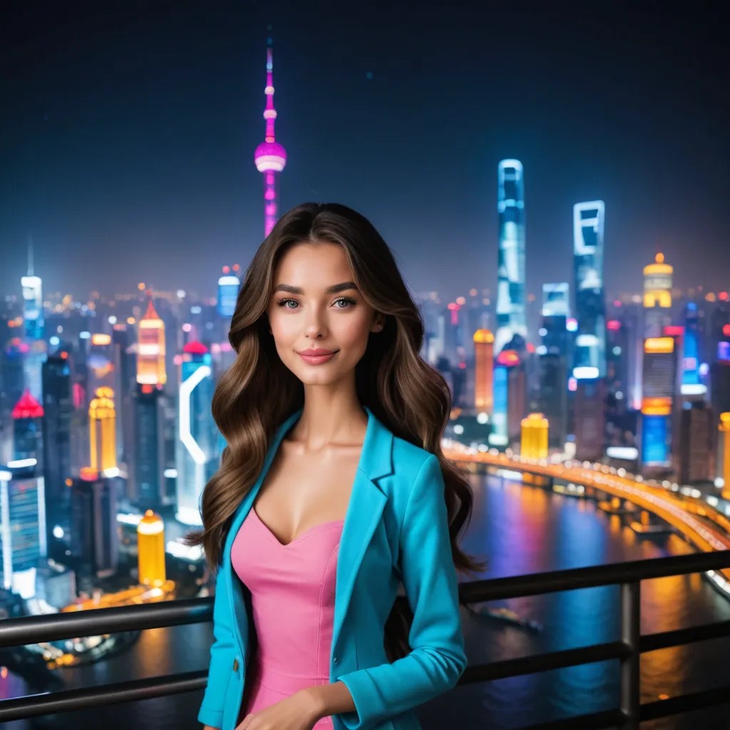 Converted Shanghai Skyline Night Barbie avatar