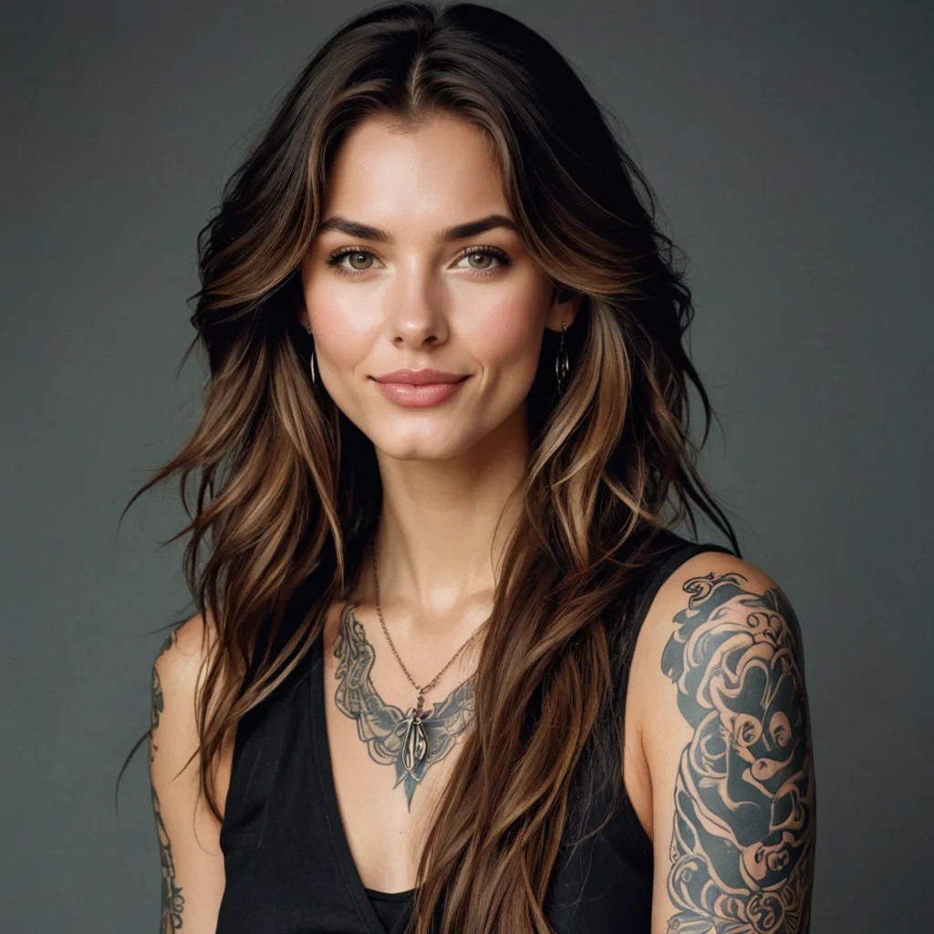 30 Year Old 80s Rockstar. Tattoos. Long Hair Avatar Maker