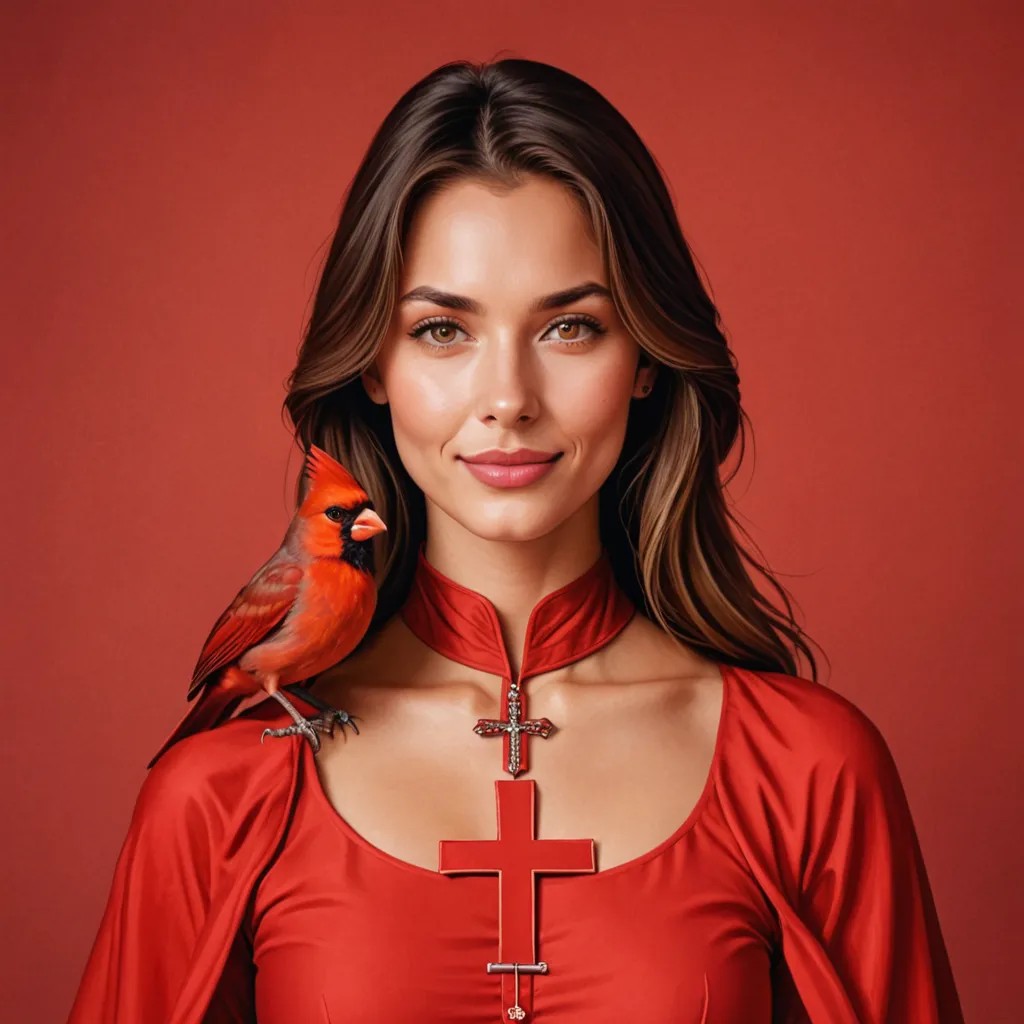 Red Cardinal with Cross Avatar Maker