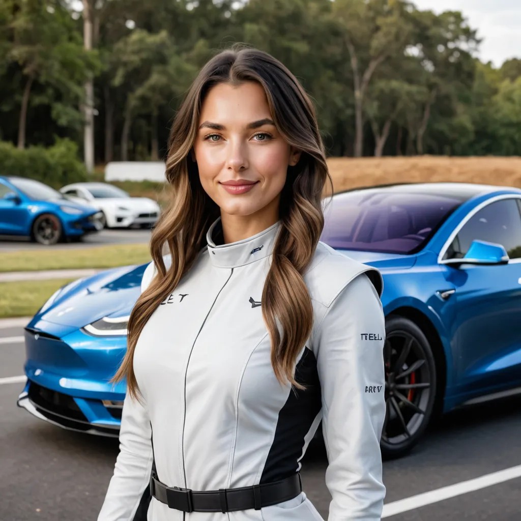 Race Car Driver Tesla Model Y Avatar Maker