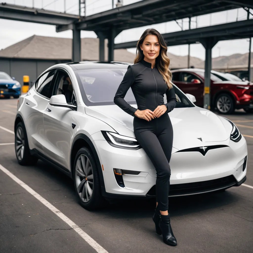 Race Car Driver Tesla Model Y EV Avatar Maker