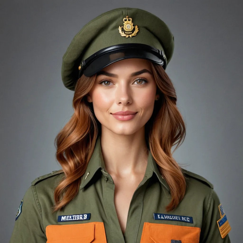 Crie um Paramedico Militar de Gorro Laranja Realistico Avatar Maker