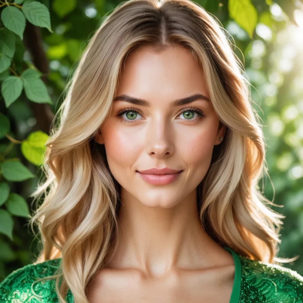 Light Blonde Girl With Green Eyes Avatar Maker